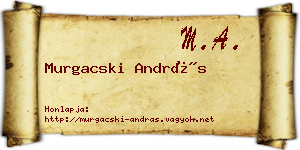 Murgacski András névjegykártya